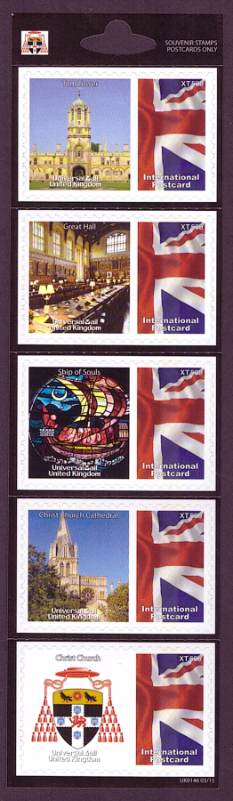 (image for) UK0146 Christ Church Oxford Universal Mail Stamps Dated: 03/15